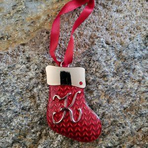 Metal "letter K" ornament